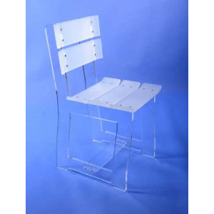 Chaise originale en Plexiglas - Plexiglas - Assise: 38/36 cm - Hauteur de l'assise: 44cm