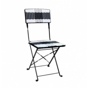 Chaise pliante métallique  - Matière : Métal - Hauteur d'assise : 47 cm