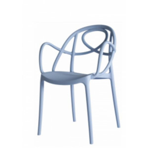 Chaise plastique avec accoudoirs - Dimensions (L x H x P) : 57 x 84 x 57,5 cm
