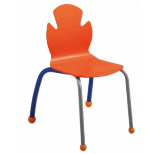 Chaise pour enfant - Tailles 1 à 4 - Coque en hêtre - 4 pieds tube