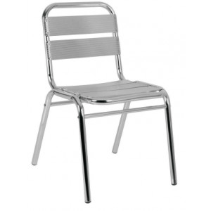 Chaise pour terrasse en aluminium - Dim ( H x L x P )  :  42 x 40 x 40 cm - Matière  : aluminium