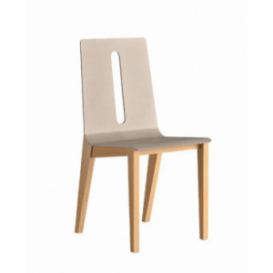 Chaise restaurant en bois - Hauteur d'assise : 460 mm - Structure bois - Dos et assise en contreplaqué moulé 10 mm