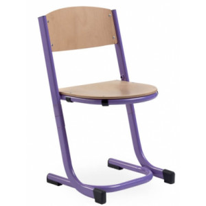 Chaise scolaire en bois empilable - Hauteurs d'assises réglables : 26 - 31 et 35 cm