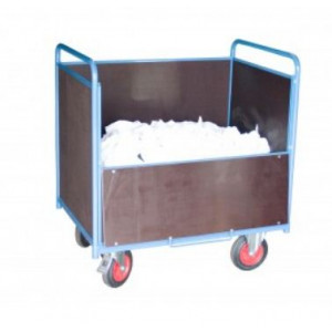 Chariot conteneur en acier mécano soudé - Charge utile : 500 Kg