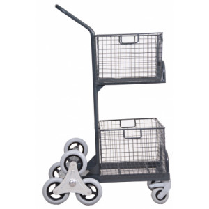 Chariot courrier pour escaliers à roues silencieuses - Dimensions hors tout (l x h x prof) mm : 560 x 1080 x 650