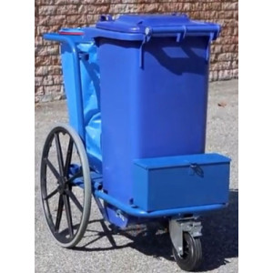 Chariot de nettoyage extérieur - Pour sac litière (L) : 80 ou 120