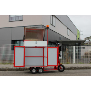 Transporteur de nettoyage professionnel multifonction motorisé - Transport pour déchets 
