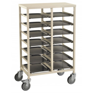 https://www.techni-contact.com/ressources/images/produits/merchandising/chariot-porte-plateaux-4-roues-4936214-1.jpg - Nombre de plateaux : 14 ou 18 - Capacité : 150 kg