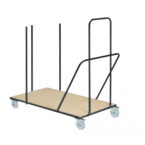 Chariot pour table - Structure en acier - Capacité : 10 à 17 tables