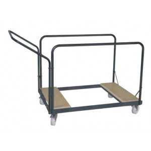 Chariot pour tables rondes - Structure en acier - Capacité : 9 à 15 tables