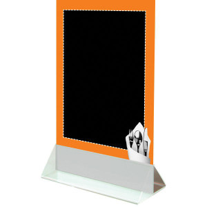 Chevalet de table à socle blanc - Dimensions  : 22 x 15 cm