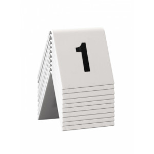 Chevalet de table numérotés - Dimensions : 5,2 x 5,2 x 4,5 cm  - Nombre de face : 2 - Type : Numéro de table