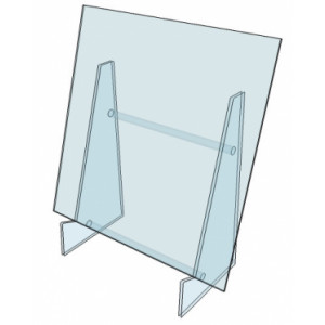 Chevalet de table pour grand tableau en plexiglas - Plexiglas épaisseur 1 cm - Dimensions : 70/70 cm - 
