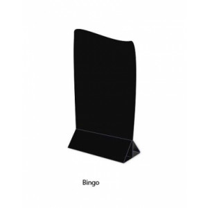 Chevalet de table PVC noir - Dimensions : 15 x 26 cm - Paquet de 3