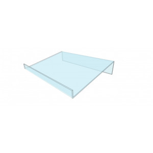 Chevalet pour présentation de livre en plexiglas - Plexiglas ép 5mm - Plateau de 46 x 32 cm de profondeur - Hauteur 7,5 cm