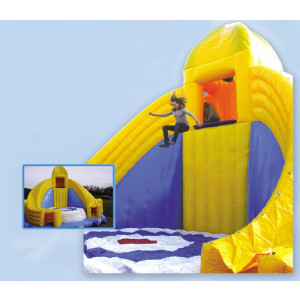 Chute libre jeu d'enfant gonflable en plein air - Dimensions : longueur 12,0m x largeur 12,0m x hauteur 8,50m