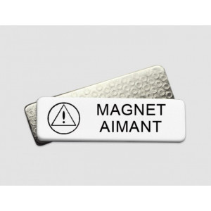 Clips magnétique adhésifs - Matière : acier inoxydable