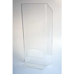 Vitre protection comptoir debout - Plexiglas cristal épaisseur 4 mm - Largeur 53 cm - Hauteur 100 cm - Poids : 4 Kg