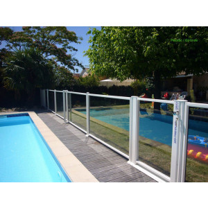 Clôture piscine transparente - Cadre aluminium