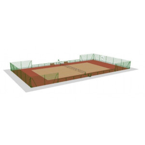Clôture tennis avec 2 mains courantes - Acier galvanisé ou galvanisé en plastifié