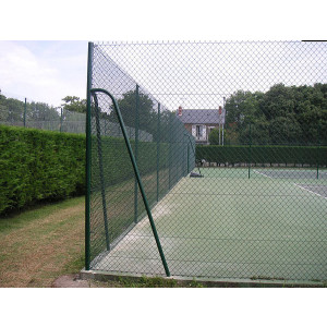 Clôture tennis grillagée - Filet résistant en acier - Hauteur : 3 m