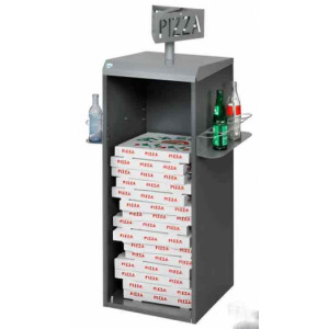 Collecteur cartons à Pizza - Dimensions : 1037 x 420 x 620 mm - En en tôle d'acier galvanisée
