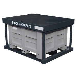 Collecteur de batteries usagées - Capacité de stockage : 60 batteries env. 600 litres