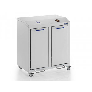 Collecteur de déchets à 2 compartiments  - Capacité de charge : 50 kg