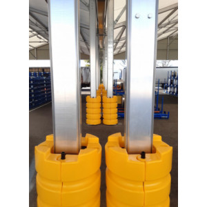 Colonne de protection de poteaux - Hauteur : 1100 mm. 4 formats pour poteaux de 200 x 200 mm à 500 x 500 mm