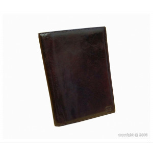 Conférencier A5 en cuir de vachette - Dimensions (L x h)  : 16,5 x 33,5 cm - Couleur : Marron ou noir