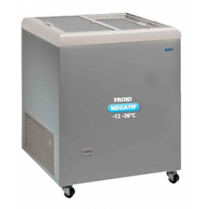 Congélateur inox à couvercle coulissant opaque - Froid négatif : -12° -26°C  - Capacité : de 222 à 470 L