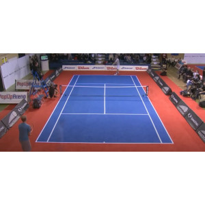 Construction mini terrain de tennis ou TouchTennis - Installation par la société Karadec.com