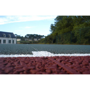 Construction rénovation terrain de tennis en béton - Epaisseur moyenne de 9cm