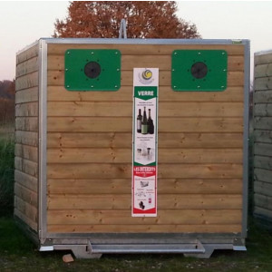 Colonne à déchets avec portes - Pour la collecte des cartons et déchets plâtre