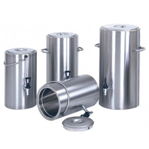 Conteneur alimentaire inox à robinet - Capacité : de 4 à 20 L - Dimensions(HxØ) 346 x 237 mm - Poids : 6 kg
