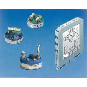 Convertisseur de température thermocouple - Montage dans la tête de canne de type B, J ou sur rail DIN