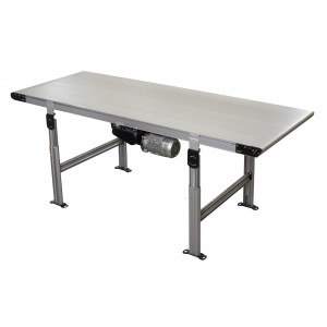 Convoyeur à bande lisse - Longueur de 500 à 7300 mm - Charge jusqu'à 68 kg