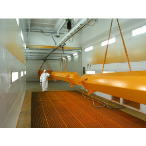 Convoyeur aérien motorisé pour cabine peinture - Système accroche pièces pour peinture - Charge maximale :1 tonne