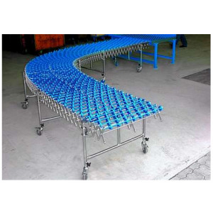 Convoyeur à Rouleaux Non Motorisé En Acier Inox - Longueur 8 M, Largeur 30-60 Cm, Charge Max 200 Kg, Pliable