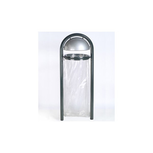 Corbeille extérieure métal pour sac poubelle - Dimensions : (L x l x H) : 52 x 40 x 130
