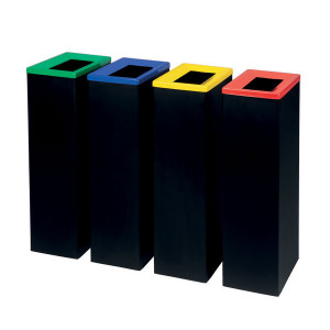 Corbeille intérieure de tri sélectif  - Capacité : 42 ou 60 L – Acier – 5 couleurs disponibles