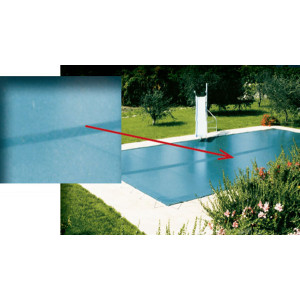 Couverture d'hivernage piscine - Finition : Ourlets + oeillets Inox tous les 50cm – Sandow