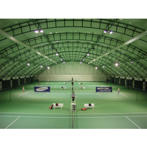 Couverture de terrain de tennis - Type d’ossature : bois lamellé collé - aluminium - acier