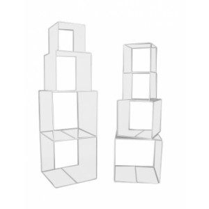 Cube de présentation plexi - Plexiglas épaisseur 4 à 6 mm - 4 dimensions disponibles - Peut accueillir 2 à 6 kg maxi