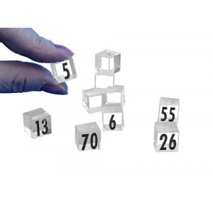 Cubes de balisage - Cubes en Plexiglas de 12 mm - Lot de 25 pièces