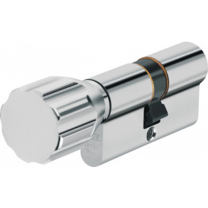 Cylindre de serrure sécurisé pour porte debrayable - 3 Clés réversibles brevetés - Boîtier laiton nickelé poli