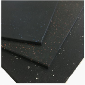  dalles sol efl 100x100cm noir moucheté - ep.30mm - Coloris moucheté: noir/ blanc - noir/rouge - noir/bleu