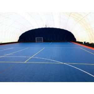 Dalles pour terrain de sport intérieur - Dimensions : 250 x 250 x 11 mm - Livré en grandes dalles pré-emboîtées de 1 m² (16 dalles)