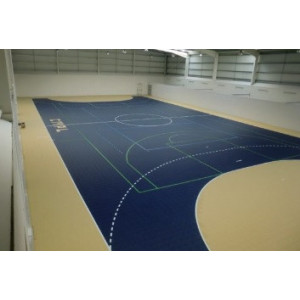 Dalles pour terrains sportifs en intérieur - Dimensions : 250 x 250 x 11 mm - Livré en grandes dalles pré-emboîtées de 1 m² (16 dalles)