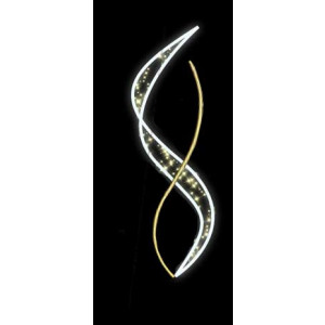 Décoration motif poteau - 150 x 55 cm - Puisance : 17 W - cordon lumineux fixe et drapé fixe ou pétillant